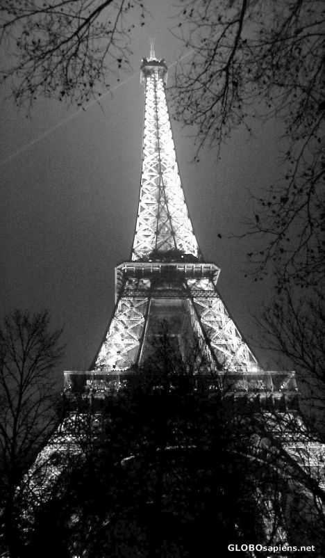 Postcard La Tour Eiffel in Black and White