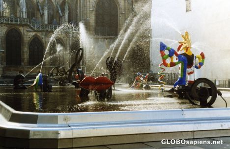 Postcard Fountain and sculptures