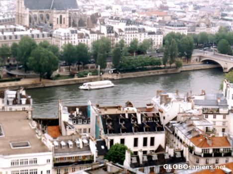 Postcard Seine from Notre Dame