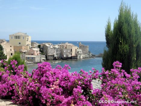 Corsican seaside village setting...