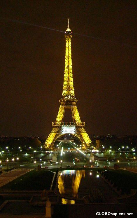 Postcard Tour Eiffel Illuminated