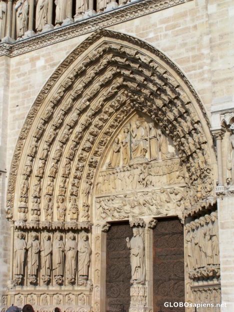 Postcard Door to Notre Dame