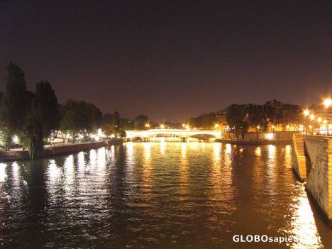 Postcard The Seine at night...