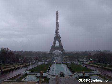 Postcard Eiffel Tower, seen from the Trocadero