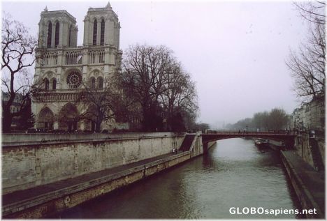Postcard Notre Dame e Le Seine