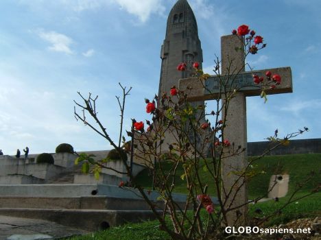 Postcard Battle of Verdun memorial