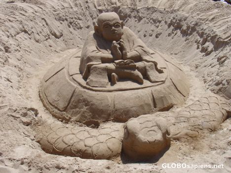 Postcard Sand Buddha