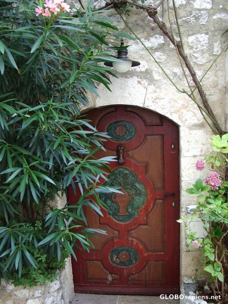 Postcard Door to the secret garden