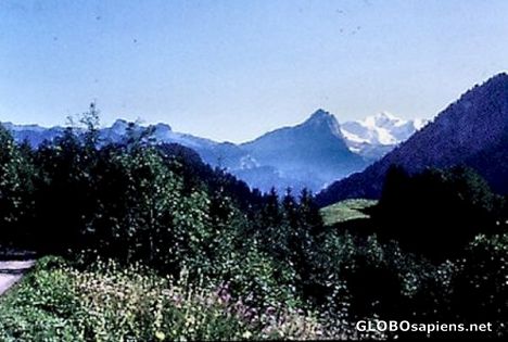 Postcard Distant view of Alpine peak