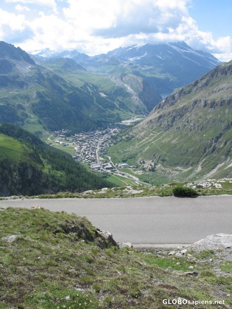 Postcard val d'isere from col d'iseran