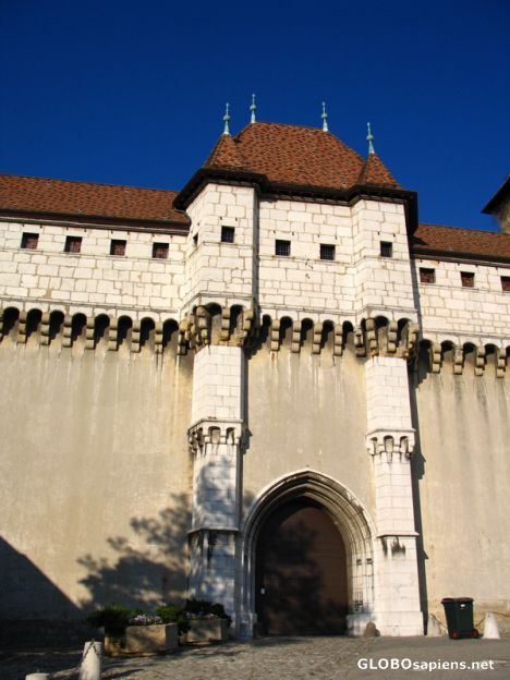 Postcard Castle of Annecy entrance gate