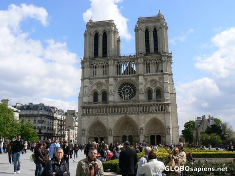 Postcard Tourists at Notre Dame