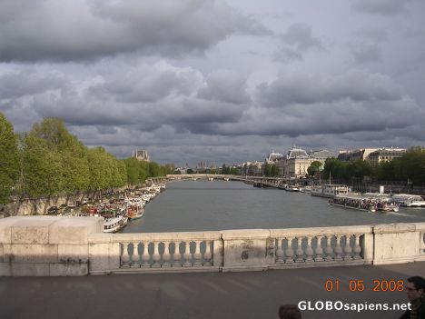 Postcard The Seine river