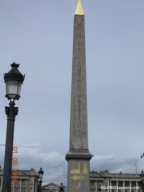 Postcard Obelisk on the place de la Concorde