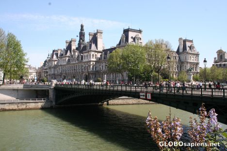 Postcard Bridge on the River Seine
