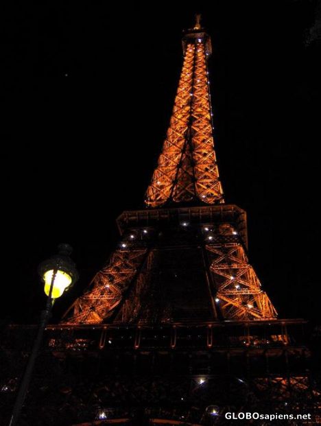 Postcard Eiffel Tour at night