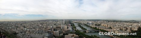 Postcard panoramic paris