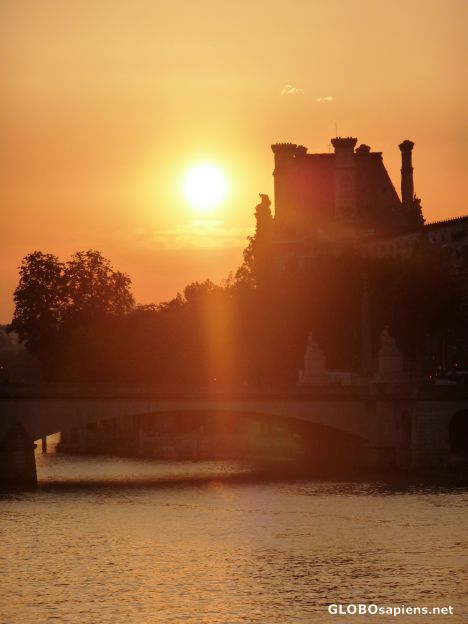 Postcard Parisian sunset
