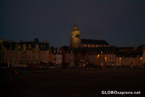 Postcard Saint-Malo - a beach at night