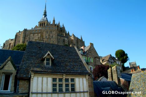 Postcard Mont-St-Michel (FR) - view of the abbey