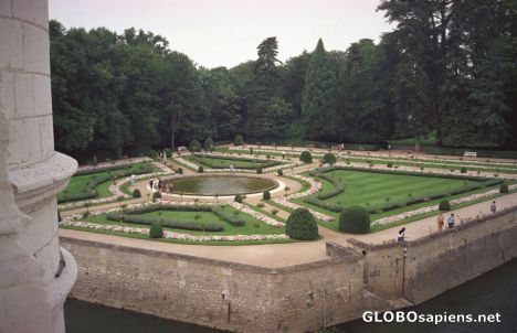 Postcard Château de Chenonceau - Gardens
