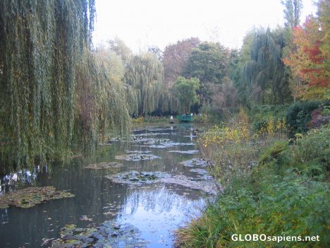 Postcard Monet's garden in Autumn