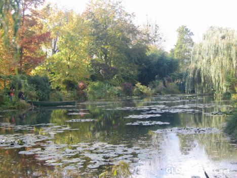 Postcard Monet's garden in the Autumn