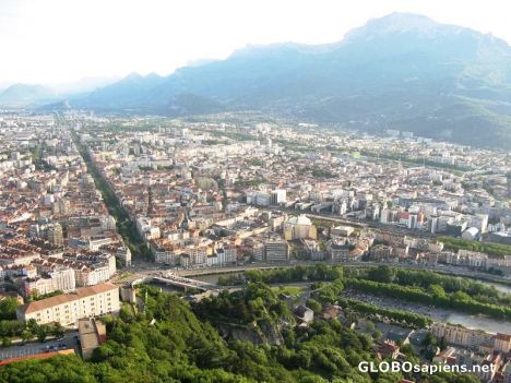Postcard grenoble from above