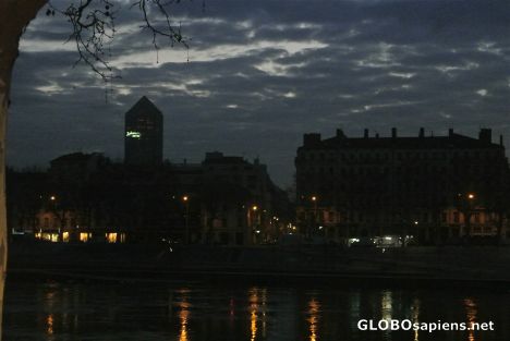 Postcard Before dawn in Lyon