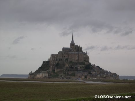 Postcard Stormy Day at Le Mont Saint Michel