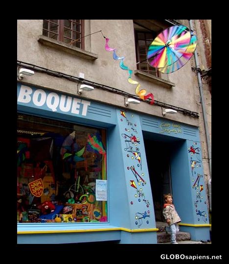 Postcard Windmill & Toy Shop, Vannes,Brittany, France