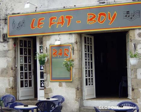 Postcard The Fat Boy Bar, Vannes, Brittany, France