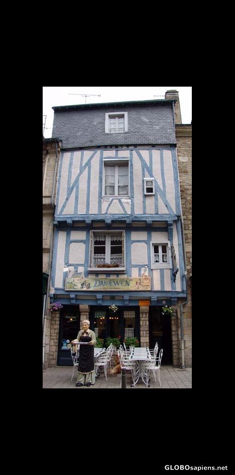 Postcard Dan Ewen Restaurant, Vannes, Brittany, France