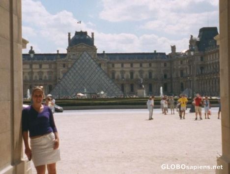 Postcard Outside the Louvre