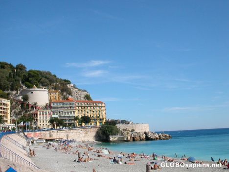 Postcard The beach in Nice, France