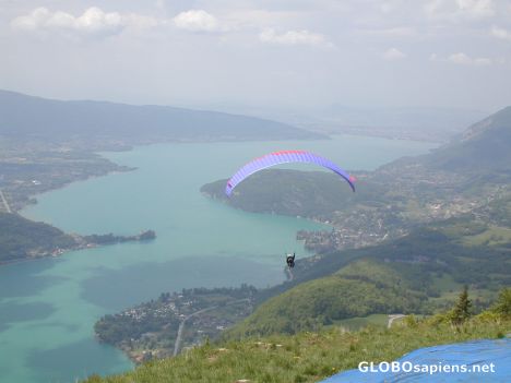 Postcard Flying over Lac Annecy