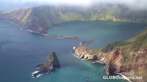 Postcard St Paul caldera from the air