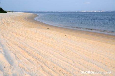 Postcard Pointe Denis (GA) - beach quad tracks