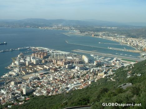 Postcard Gibraltar New Town from the top of the rock