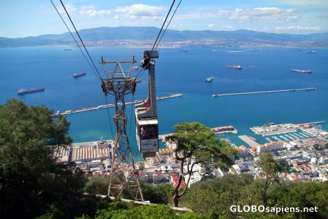 Postcard Gibraltar - cable car