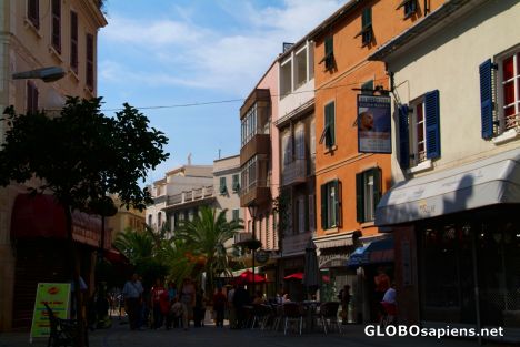 Postcard Gibraltar - main street colours
