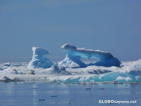 Postcard iceberg in the Semilik Fjord