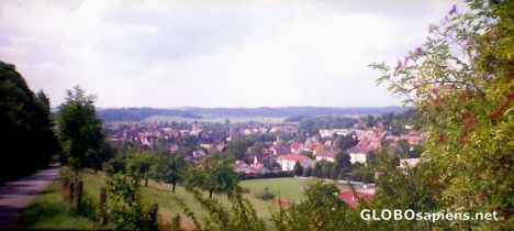 Postcard View of Buhlertann from hill close by
