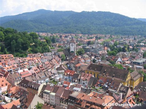 Postcard Freiburg and the Black Forest