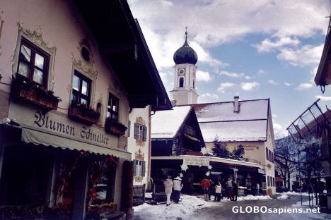 Postcard Alpine Dorf
