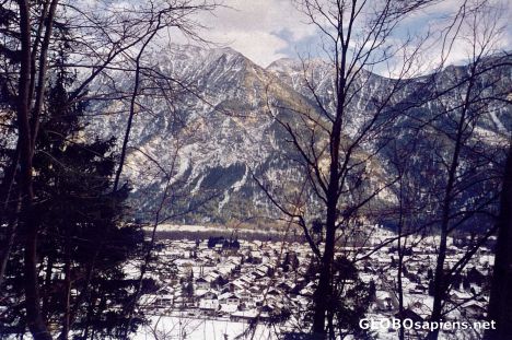 Postcard Oberau Valley