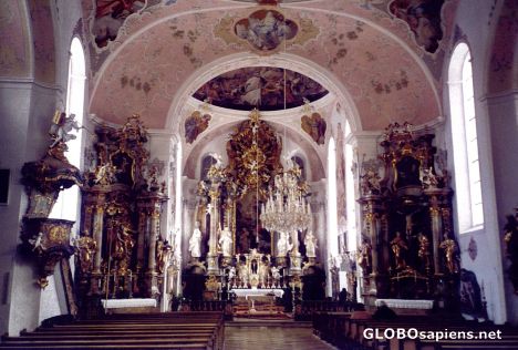 Postcard Bavarian Church Alter