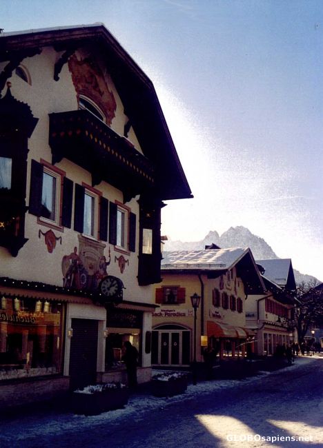 Postcard Garmisch Facades