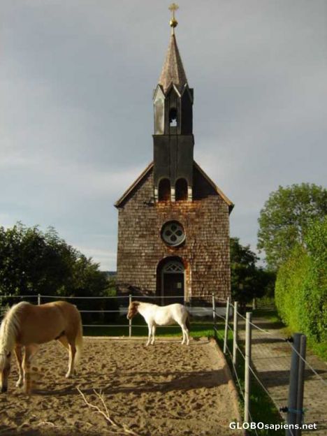 Postcard Village Church at Vachenleug
