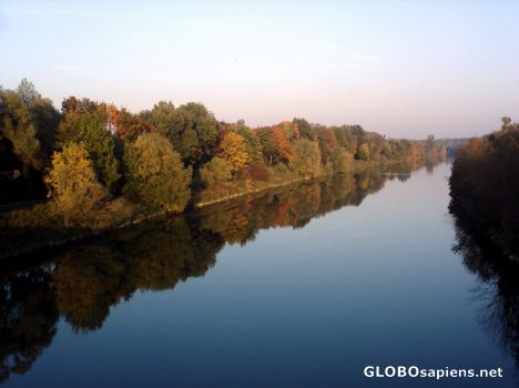 Postcard Isar River